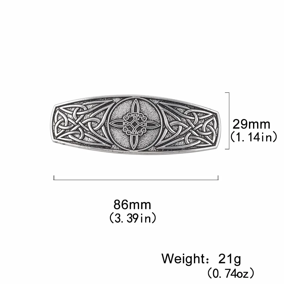 KKJOY Metalowa spinka do włosów z celtyckim węzłem, vintage, ręcznie wykonana, akcesoria ślubne, dla kobiet, dziewcząt, węzeł czarownic