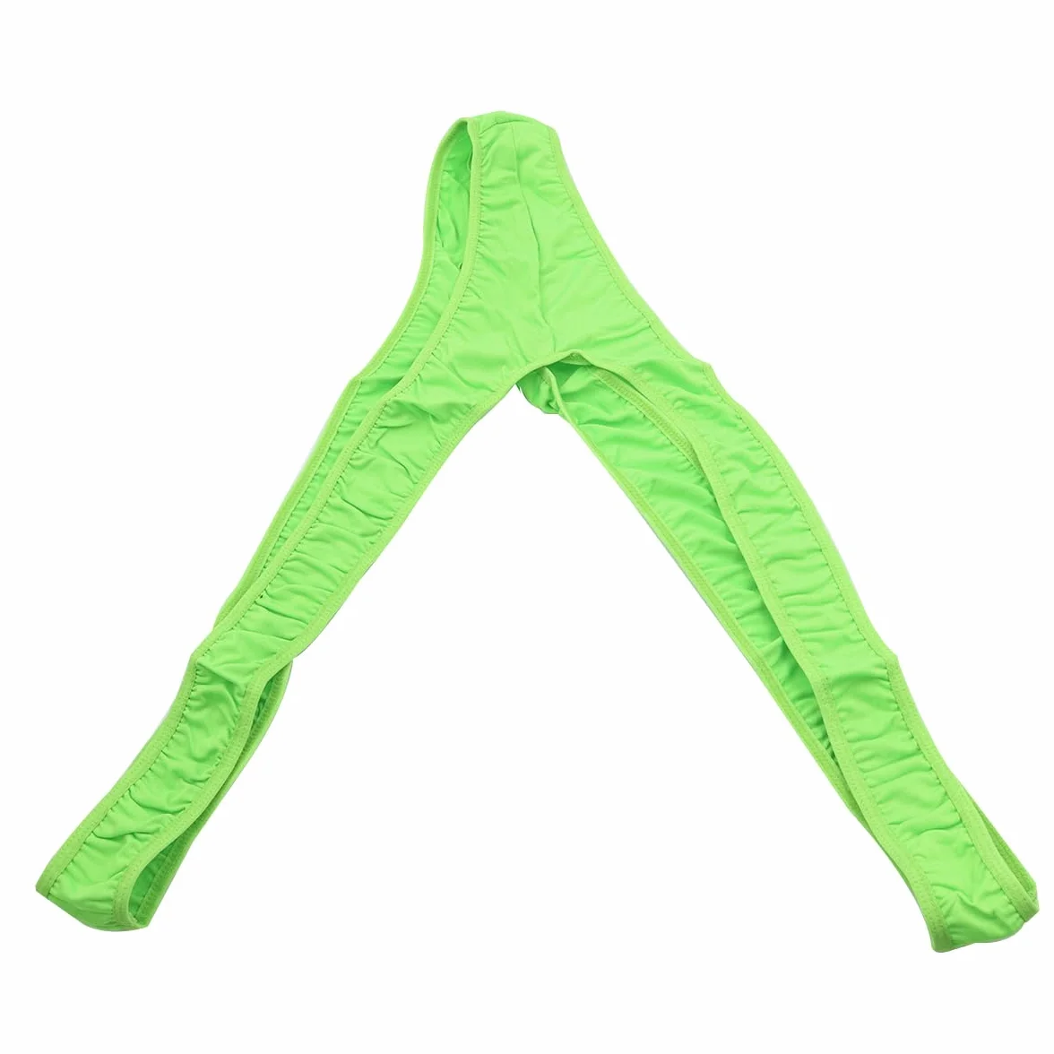 V-Shaped Suspender Thong Swimsuit Men's V-Back Sexy Suspender Swim Body Men's Novelty Stag Fancy Dress Costume (zielony)