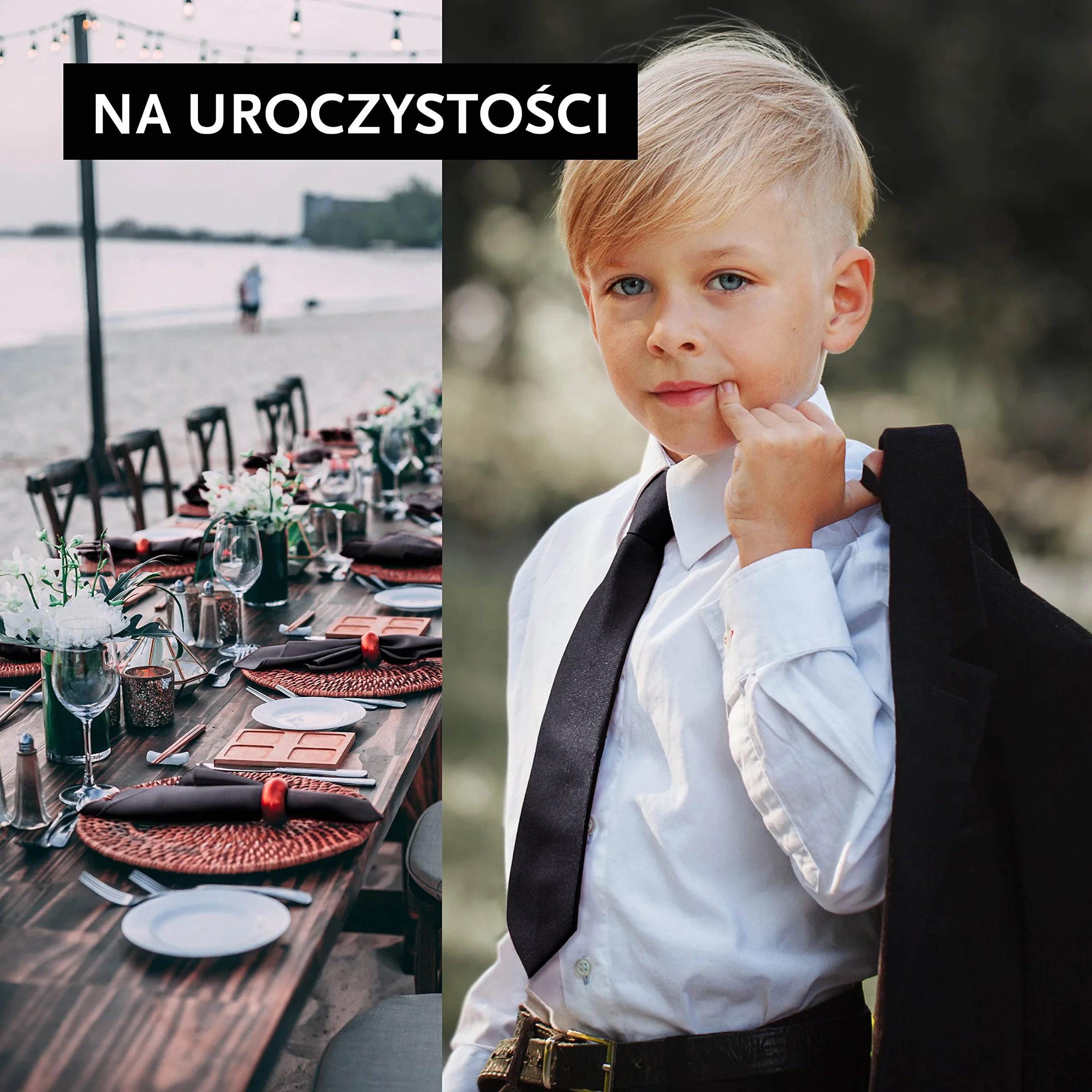 DonDon krawat chłopięcy z jedwabiu, błyszczący i wstępnie zawiązany - szerokość 7,0 cm - z gumką