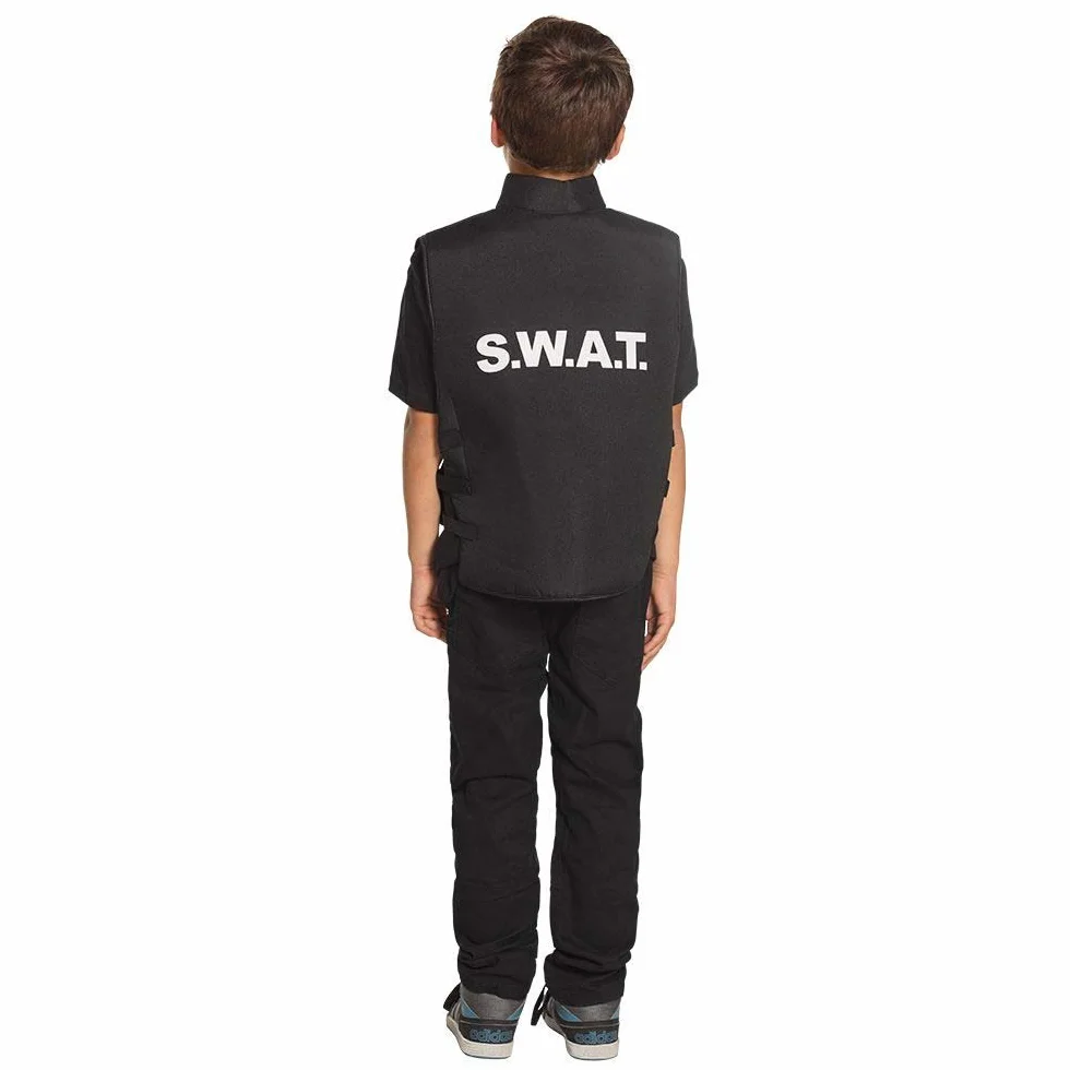 Boland 00488 - Kamizelka SWAT, dla dzieci, jeden rozmiar, kurtka, kamizelka ochronna, policja, SEK, kostium, karnawał, impreza tematyczna