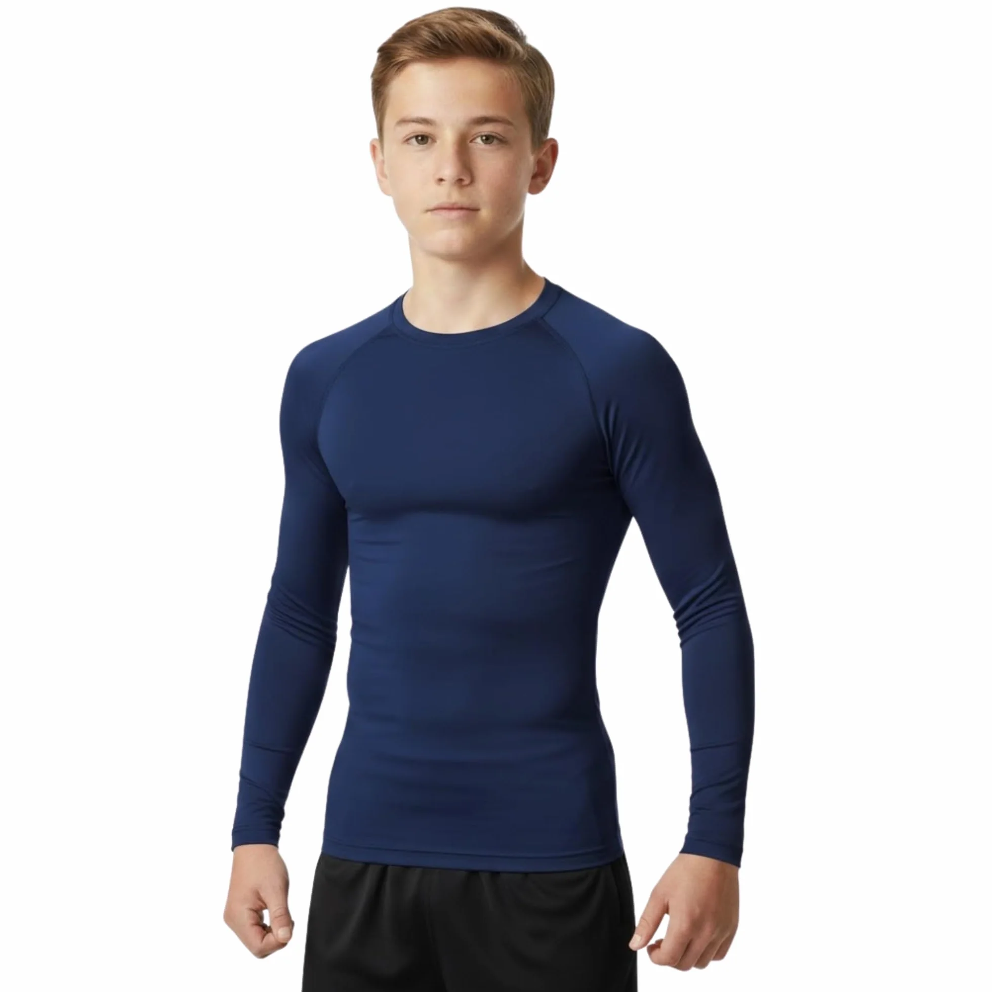 Athletic Sportswear Chłopięca warstwa bazowa termiczna dzieci PE fitness z długim rękawem szkoła MMA boks siłownia koszulka zimowa na zewnątrz piłka nożna bieganie piesze wycieczki jazda na rowerze