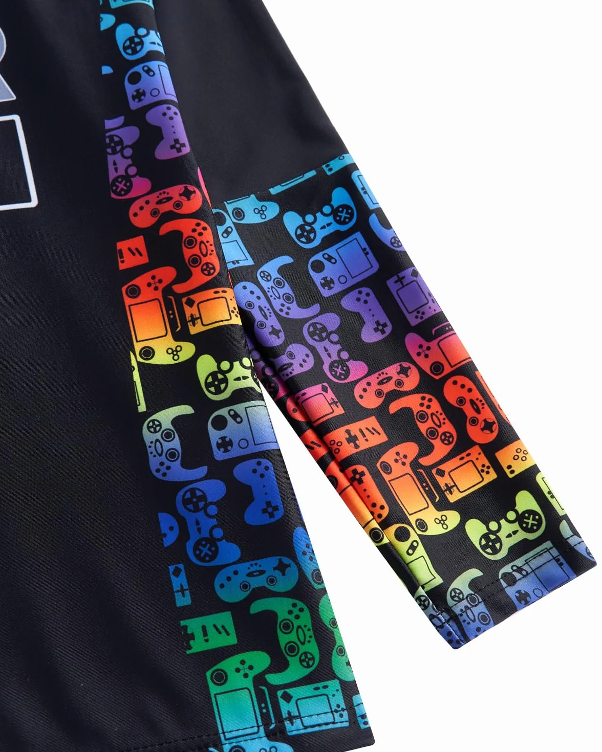JiAmy Chłopięcy 2-częściowy zestaw kąpielowy, kostium kąpielowy z długim rękawem UV Rash Guard koszule z kąpielówkami dla dużych chłopców strój kąpielowy dla 5-14 lat