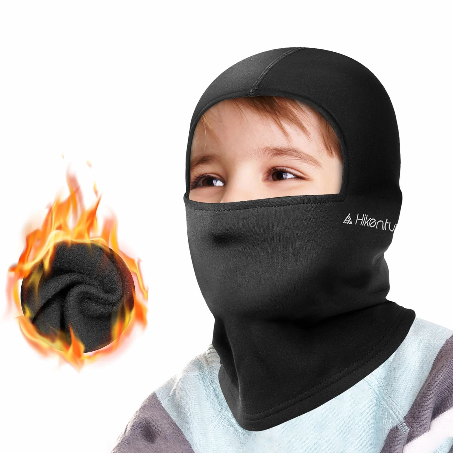 HIKENTURE Dziecięca kominiarka zimowa, Balaclava, wiatroszczelna, ciepła maska narciarska pod kask, maska na twarz do jazdy na nartach