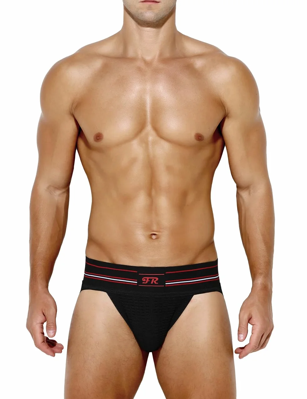 Casey Kevin Jockstrap Męskie stringi Slipy Oddychające Thong Bielizna Sportowa Majtki, Kolor czarny, L