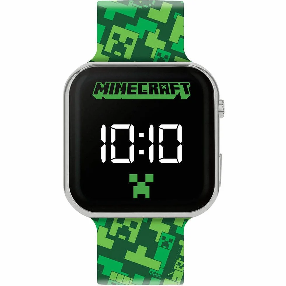 Minecraft Zegarek casualowy MIN4273, ZIELONY, Nowoczesny