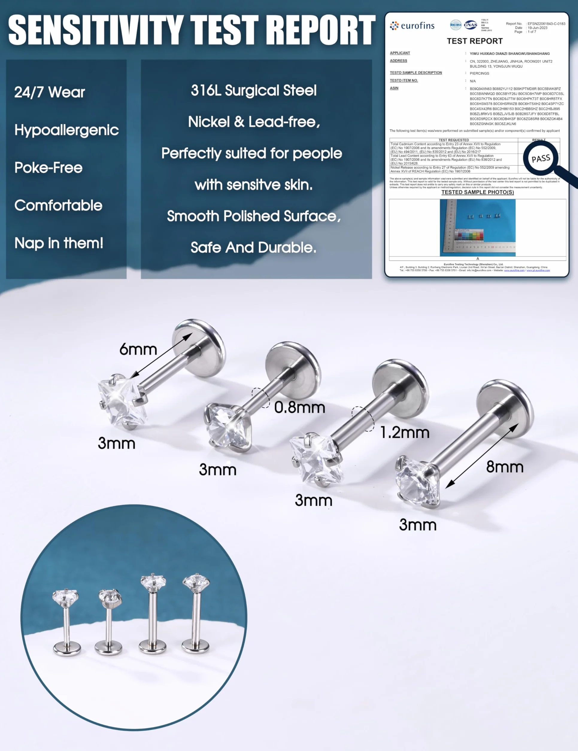 LOLIAS 28 szt. wargi labret sztyft stal nierdzewna 16/20G 6/8 mm tragus piercing biżuteria wargi bar tragus kolczyk gwiazda serce CZ opal płaski tył nos kolczyk meduza piercing biżuteria dla kobiet