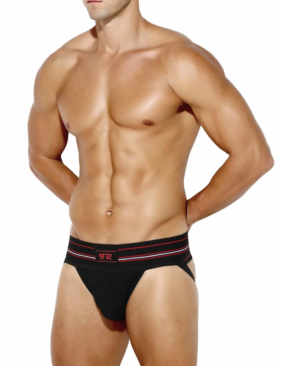 Casey Kevin Jockstrap Męskie stringi Slipy Oddychające Thong Bielizna Sportowa Majtki, Kolor czarny, L