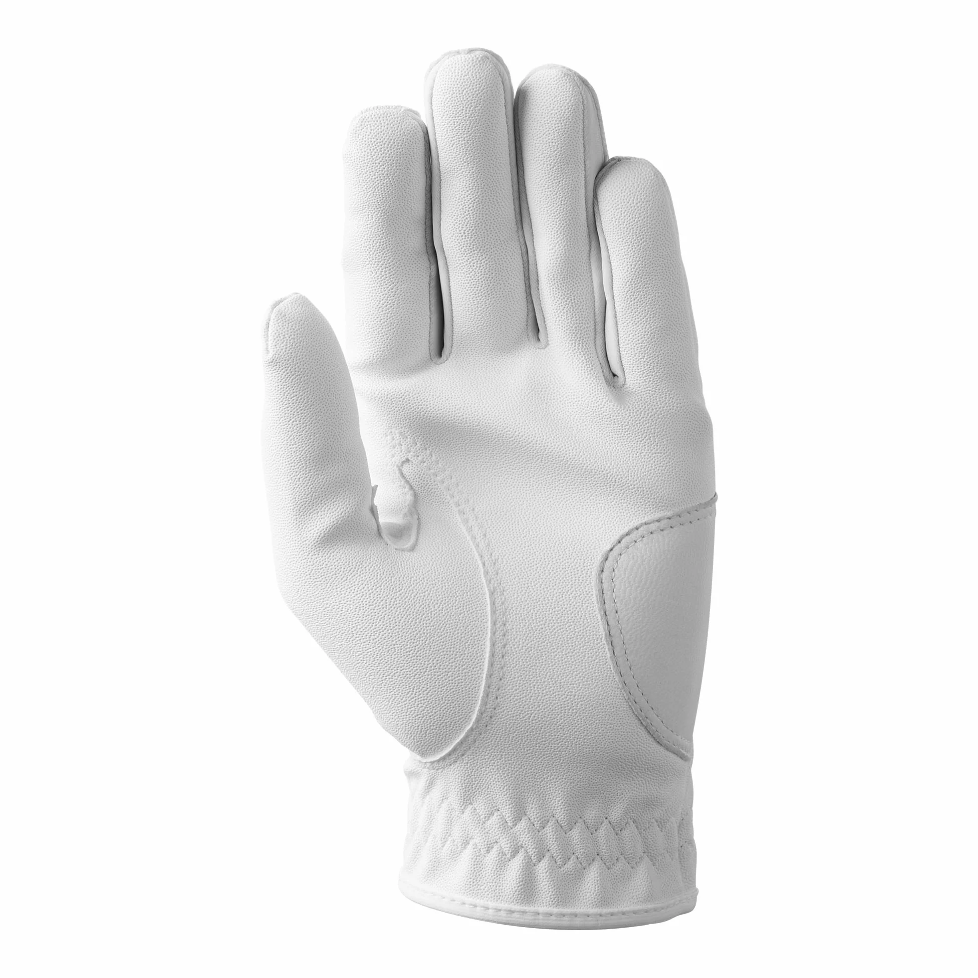 Wilson Feel Plus damskie rękawice golfowe, niezawodna przyczepność i doskonała kontrola, technologia odprowadzania wilgoci, lewa ręka, białe, rozmiar M