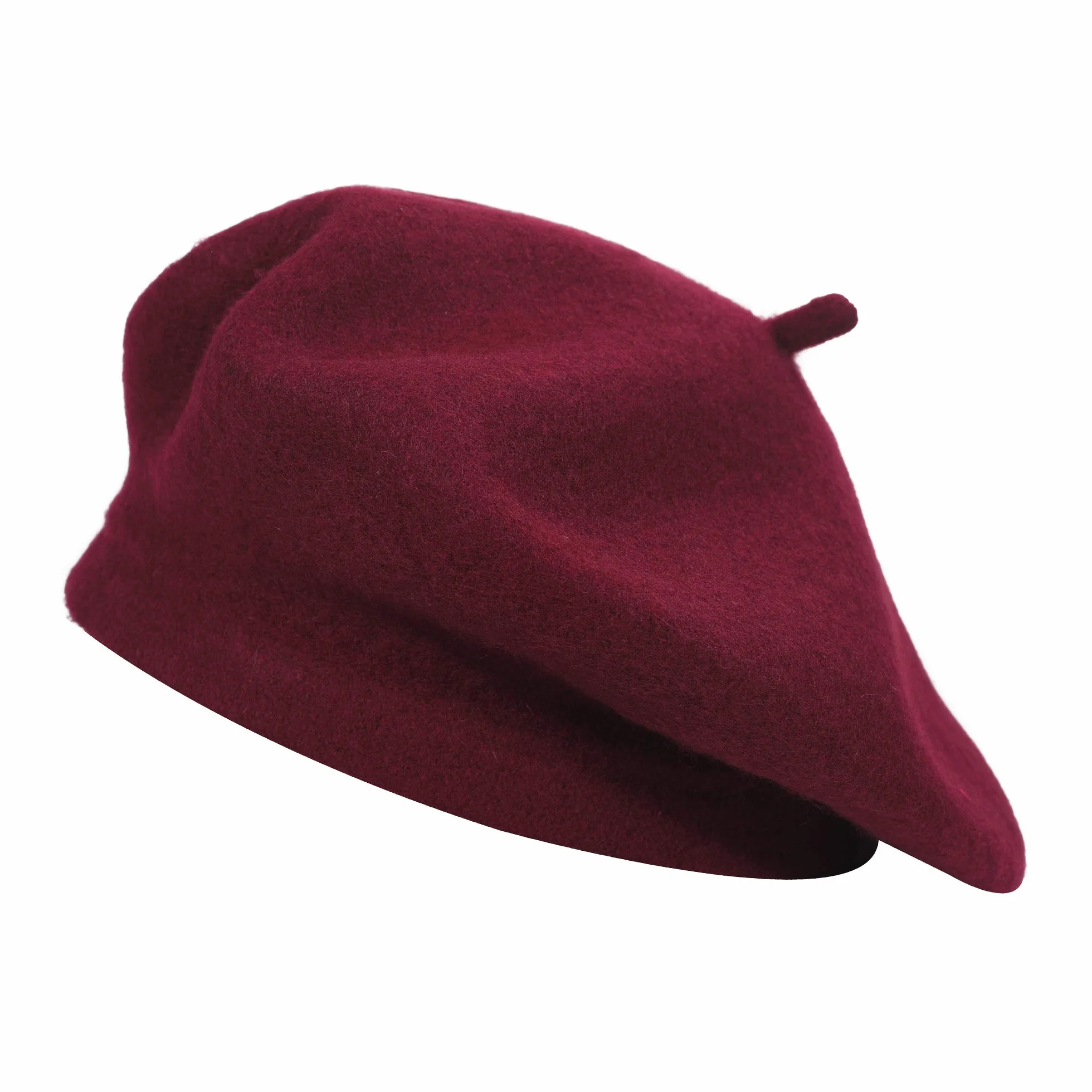ZLYC Damski klasyczny beret w stylu francuskiego artysty, czerwony burgund, jeden rozmiar