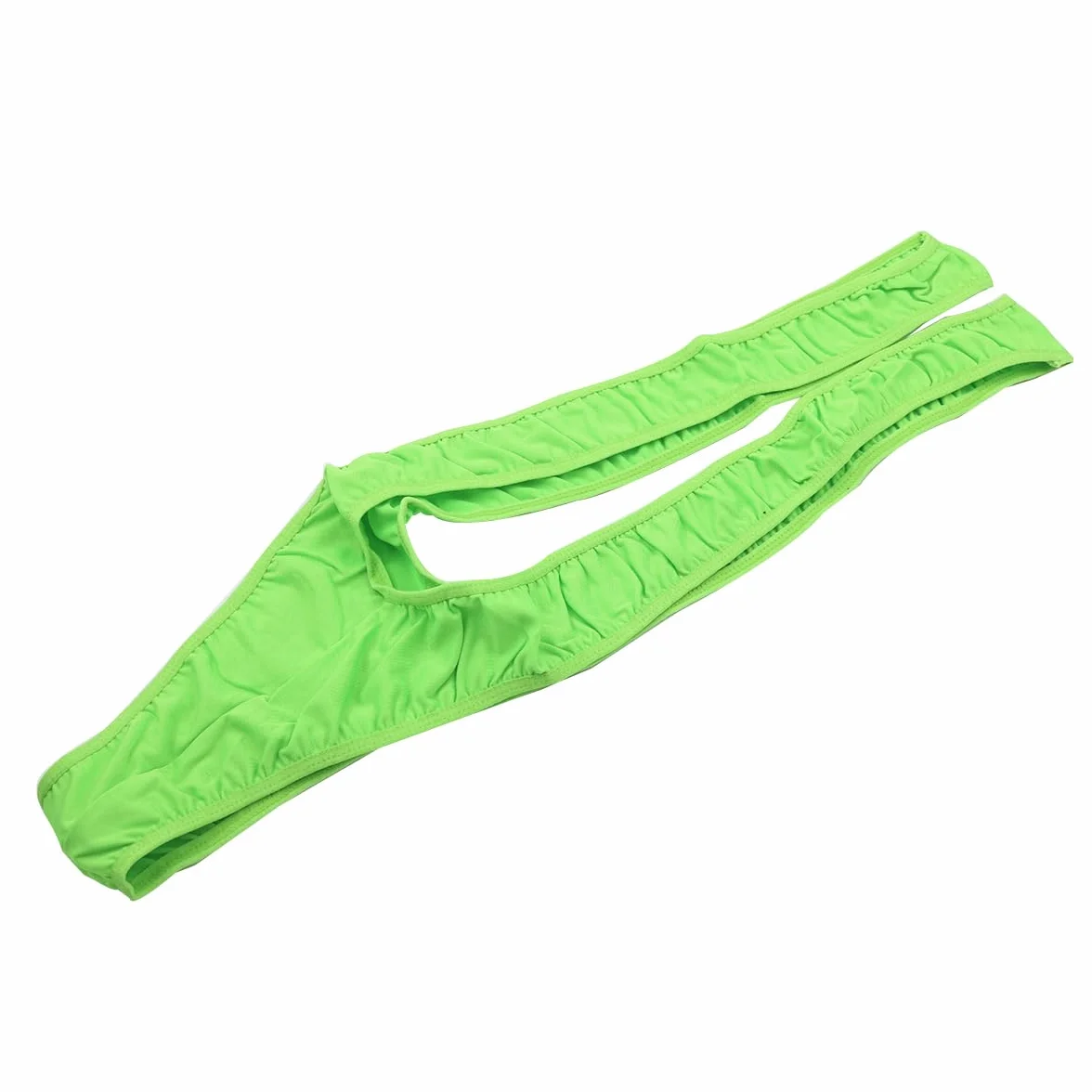 V-Shaped Suspender Thong Swimsuit Men's V-Back Sexy Suspender Swim Body Men's Novelty Stag Fancy Dress Costume (zielony)