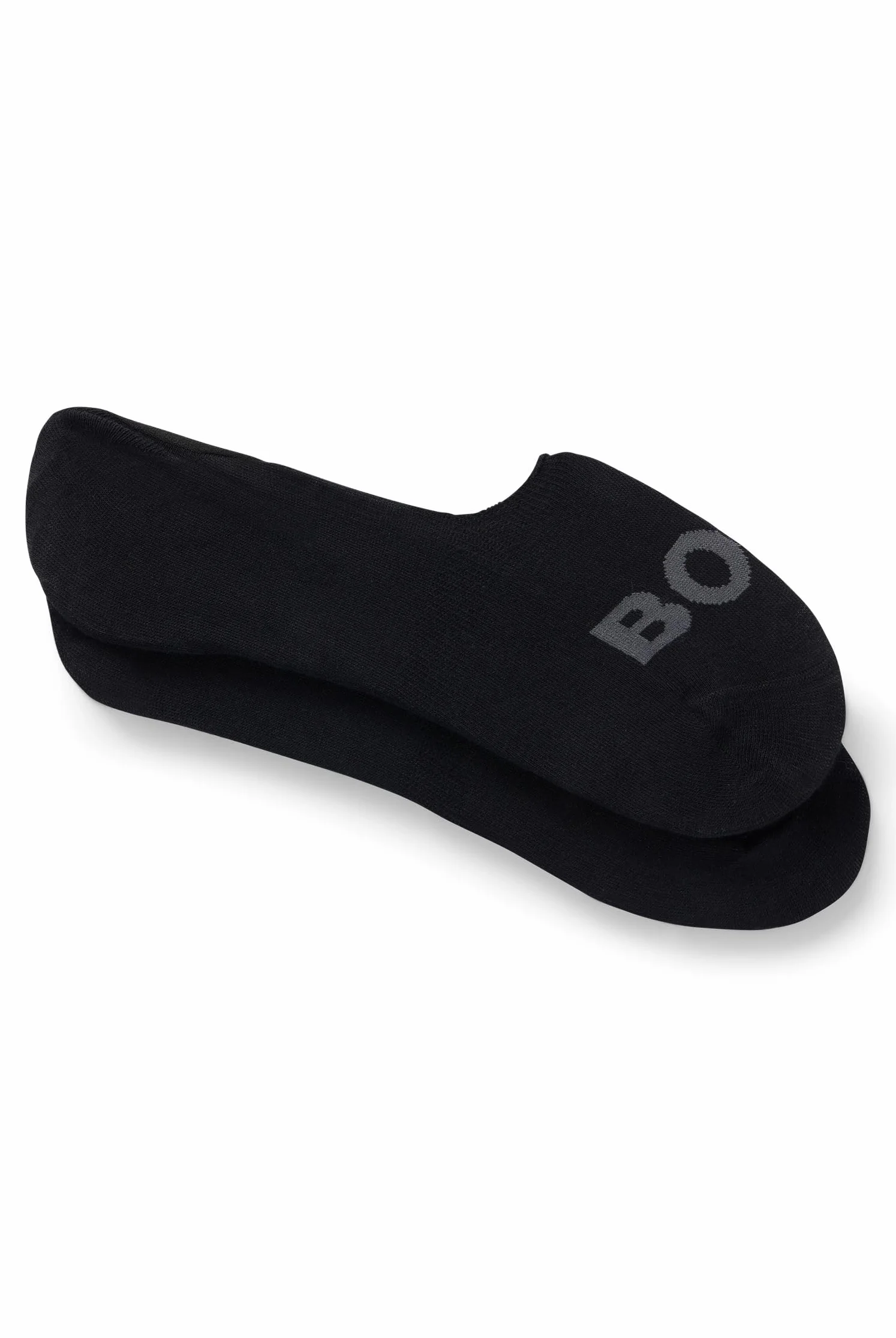 BOSS Męskie stopki 2P SL Uni Logo CC z logo, dwupak, czarny (Black1), 45-46 EU