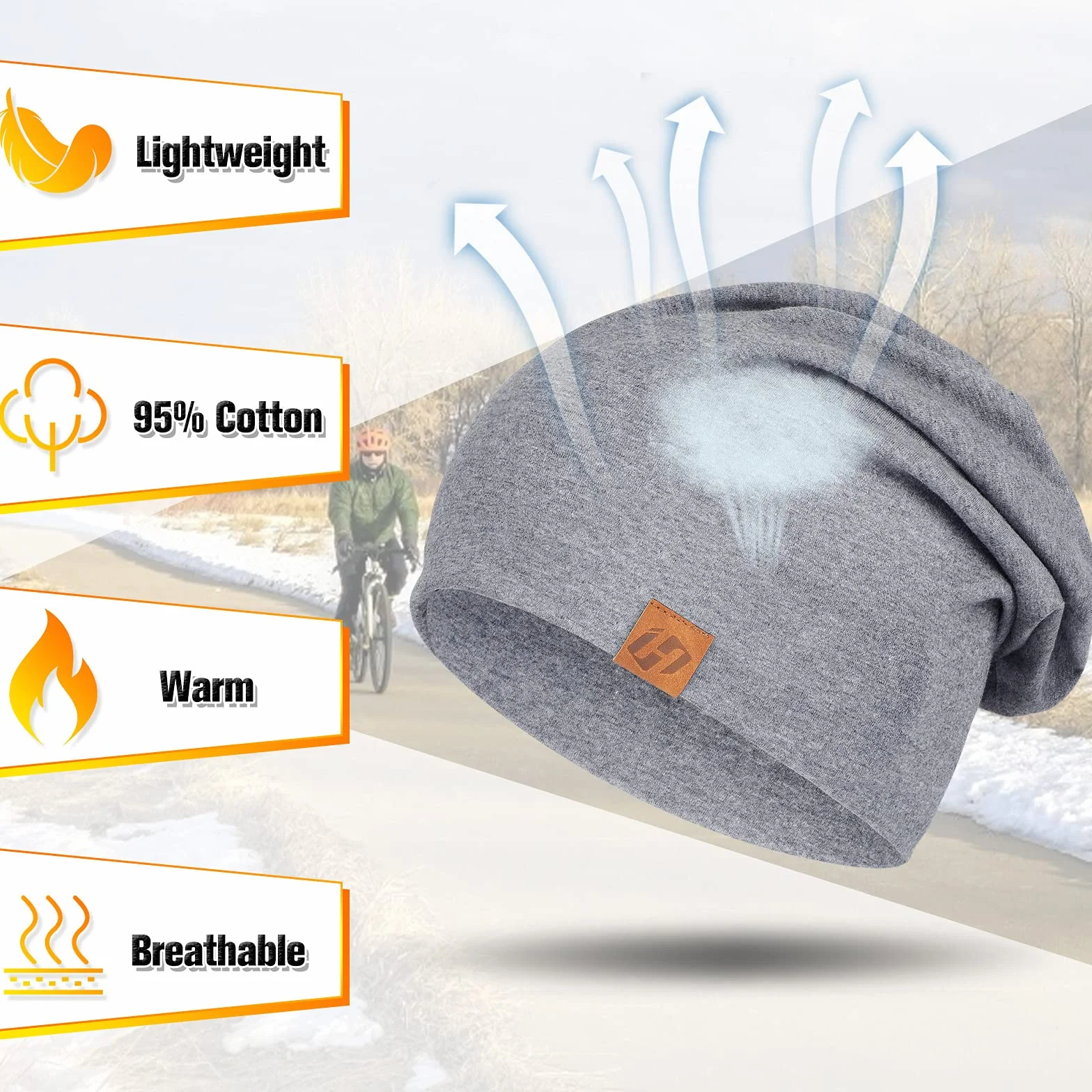 HASAGEI Czapka damska, lekka, miękka, uniseks, elastyczna czapka beanie, na wszystkie pory roku
