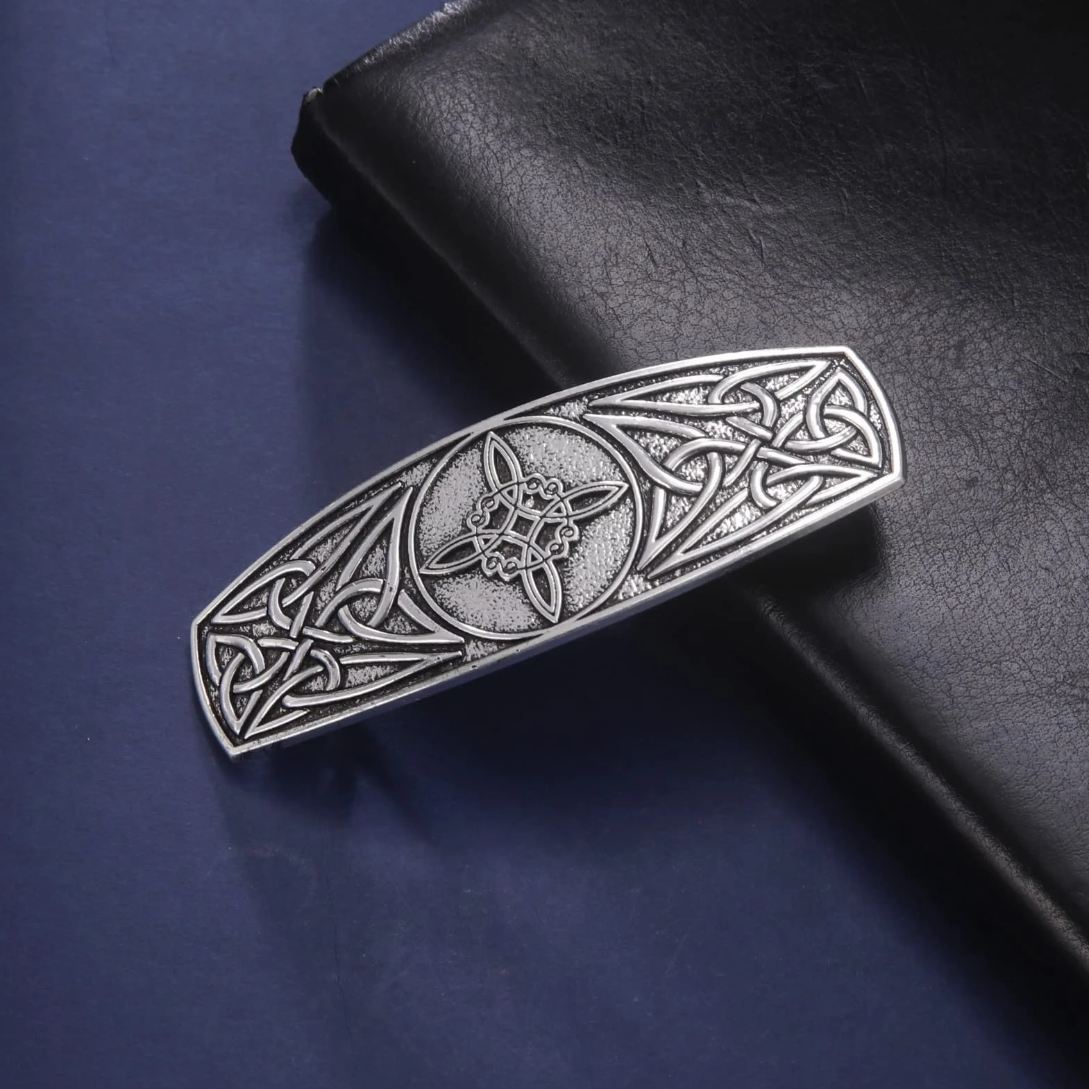 KKJOY Metalowa spinka do włosów z celtyckim węzłem, vintage, ręcznie wykonana, akcesoria ślubne, dla kobiet, dziewcząt, węzeł czarownic