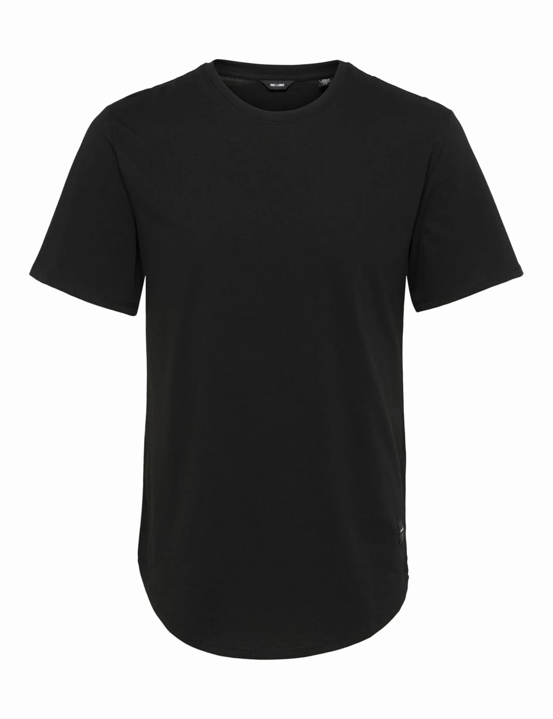 ONLY & SONS Męski T-shirt z długim wycięciem pod szyją