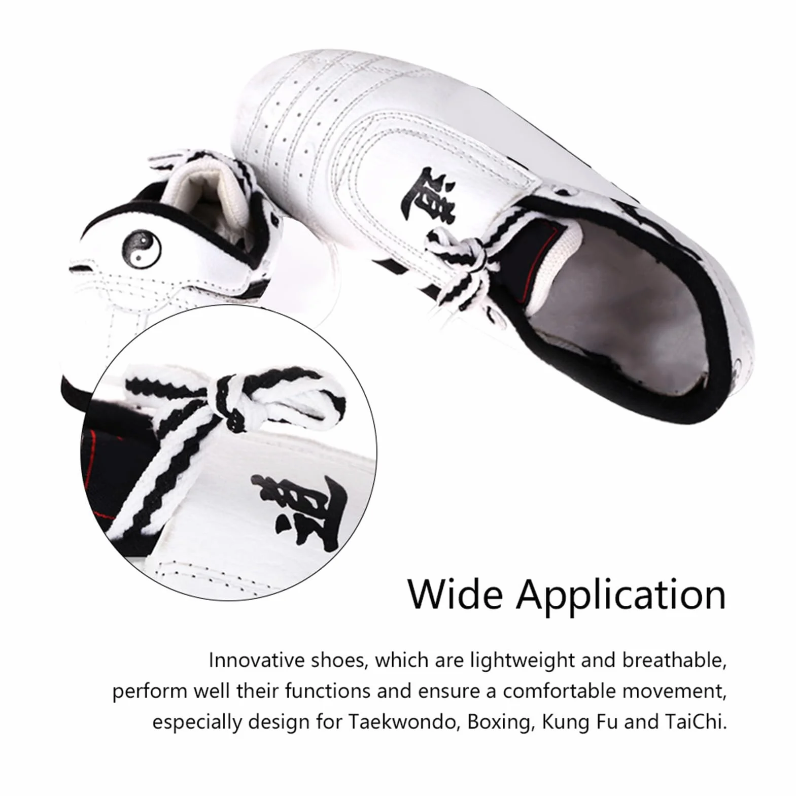 Alomejor Taekwondo buty do sztuk walki, trampki, boks, karate, Kung Fu, Tai Chi, czarne paski, trampki, lekkie