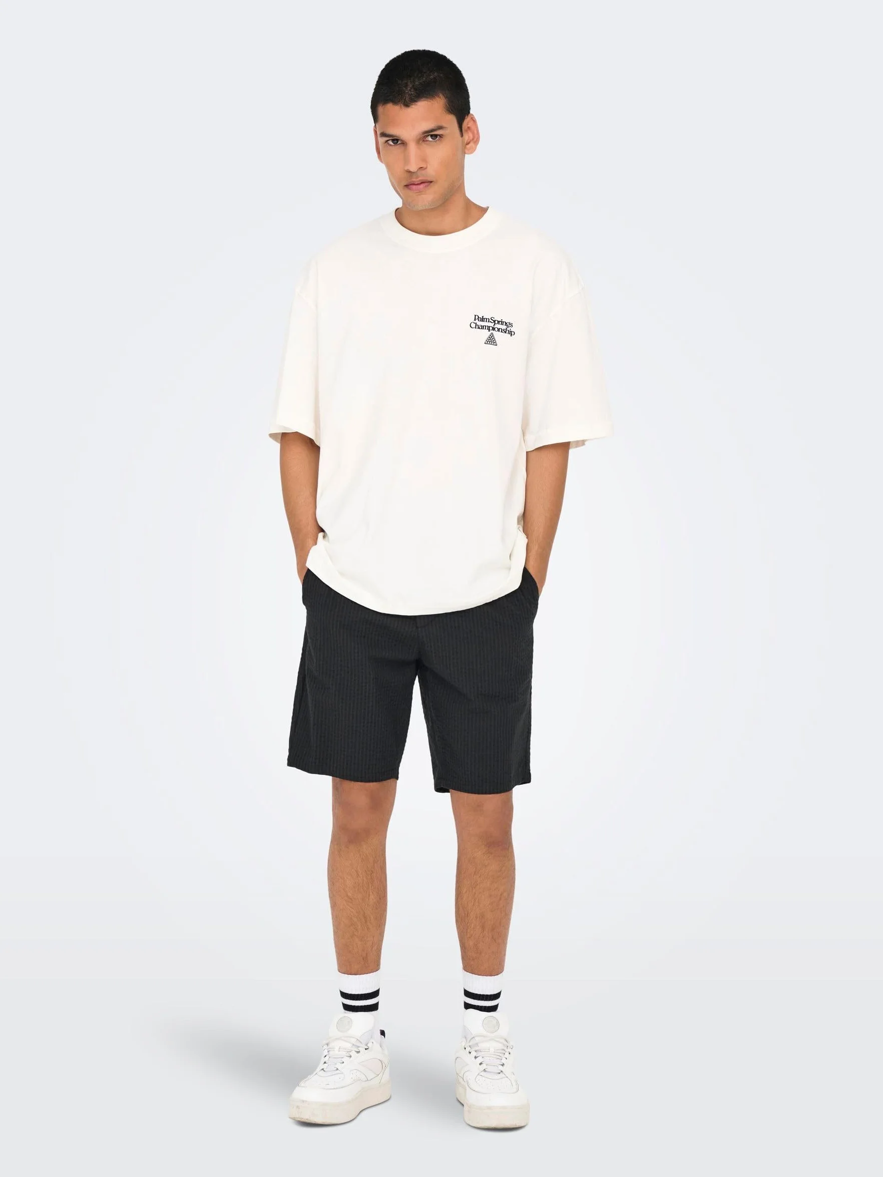 Only & Sons Onsleo Life 0009 Seersucker Shorts Noos - Onsleo Life 0009 kora szorty Noos Mężczyźni