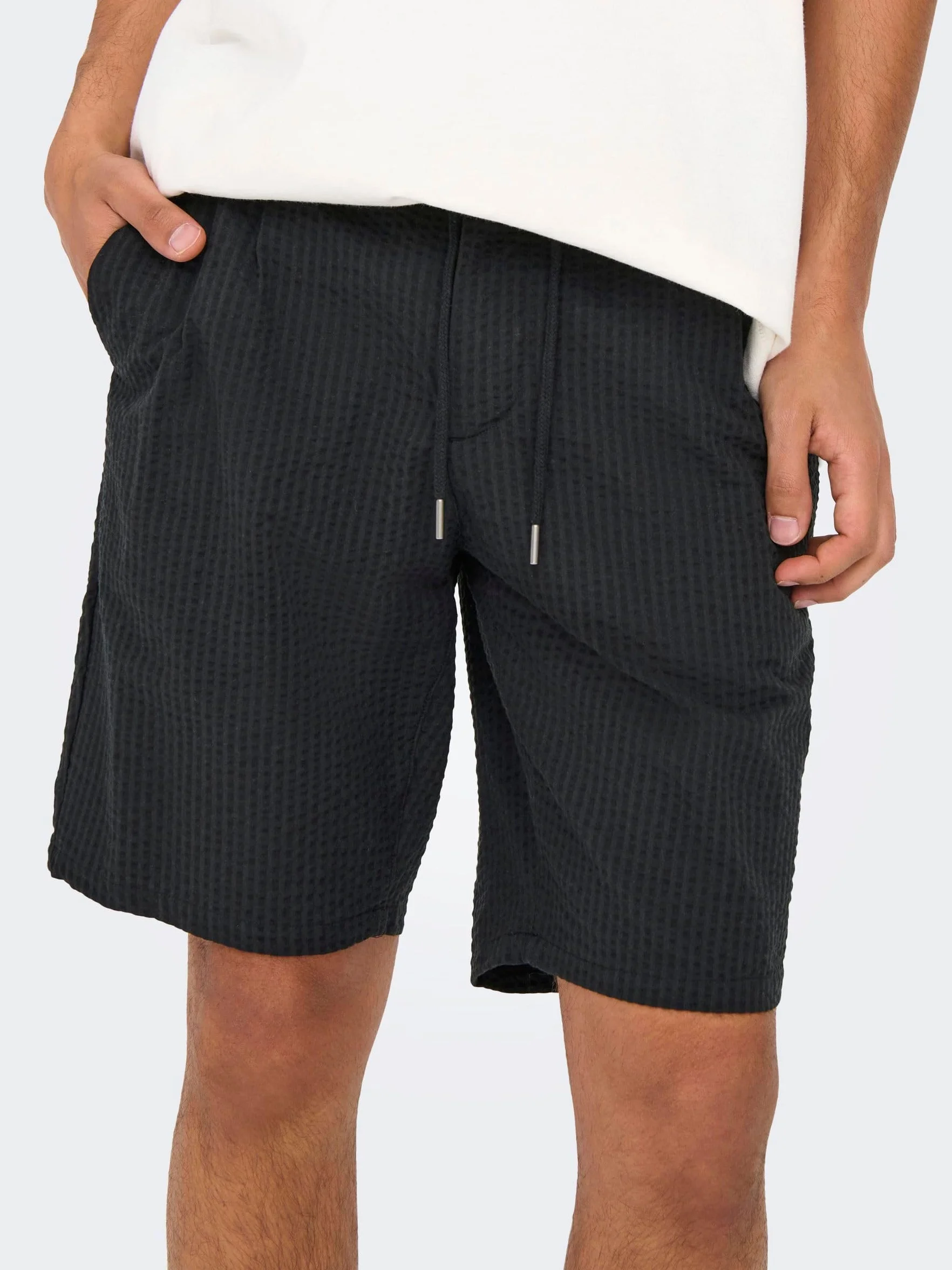 Only & Sons Onsleo Life 0009 Seersucker Shorts Noos - Onsleo Life 0009 kora szorty Noos Mężczyźni