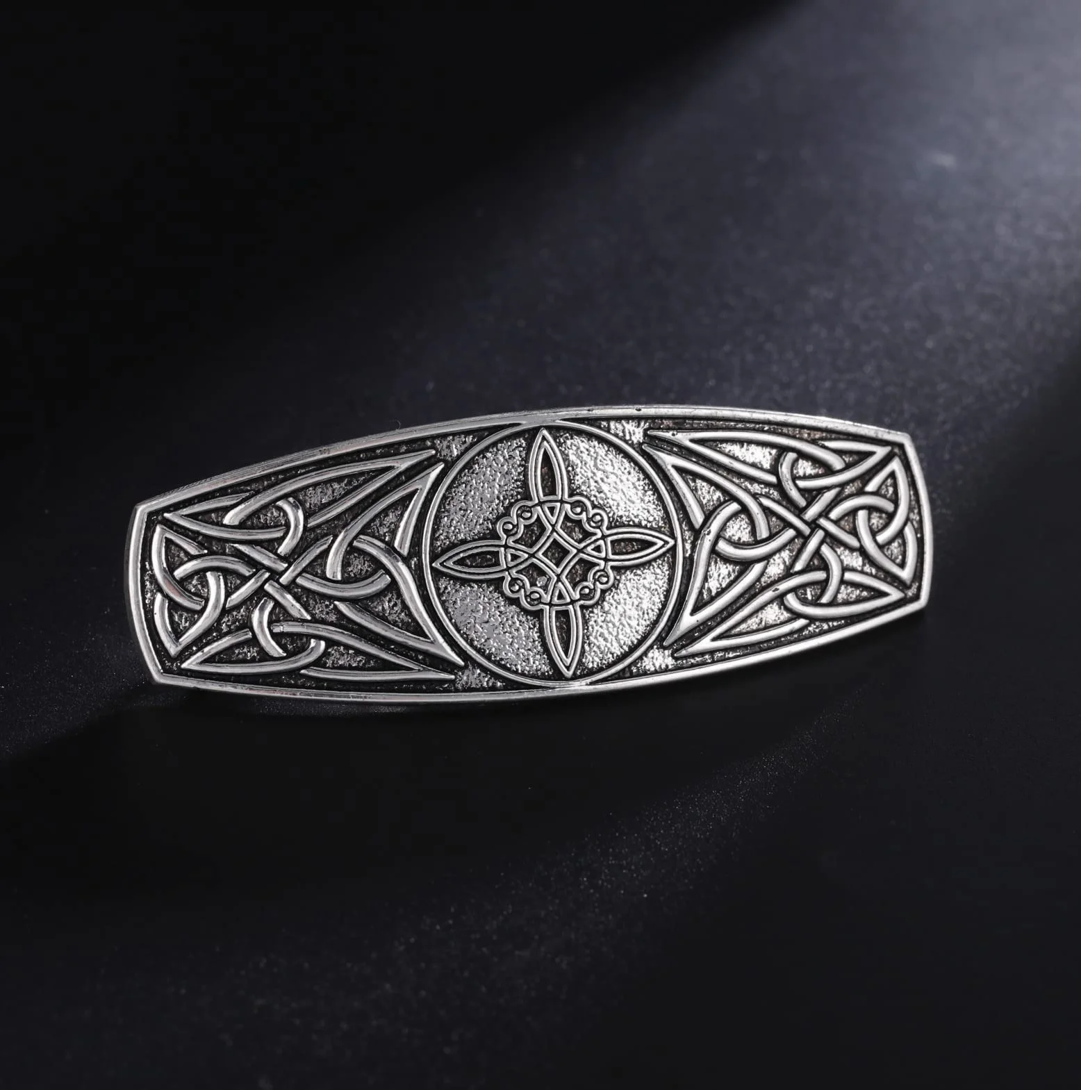 KKJOY Metalowa spinka do włosów z celtyckim węzłem, vintage, ręcznie wykonana, akcesoria ślubne, dla kobiet, dziewcząt, węzeł czarownic