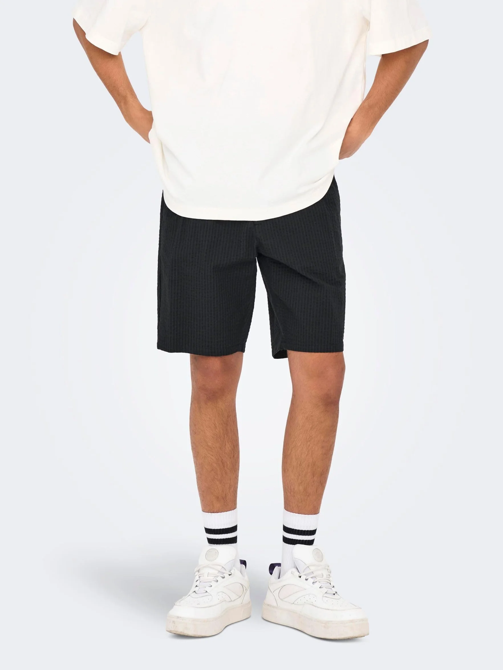 Only & Sons Onsleo Life 0009 Seersucker Shorts Noos - Onsleo Life 0009 kora szorty Noos Mężczyźni