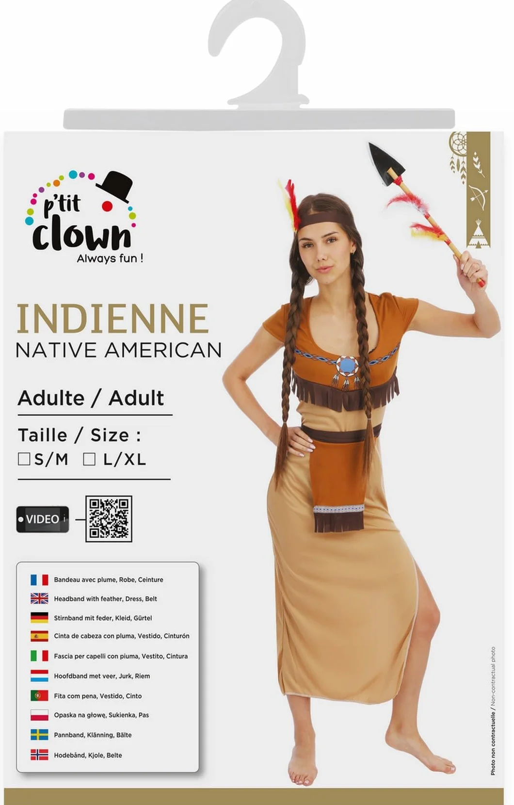 Indyjski Kostium Dorosłych PtitClown