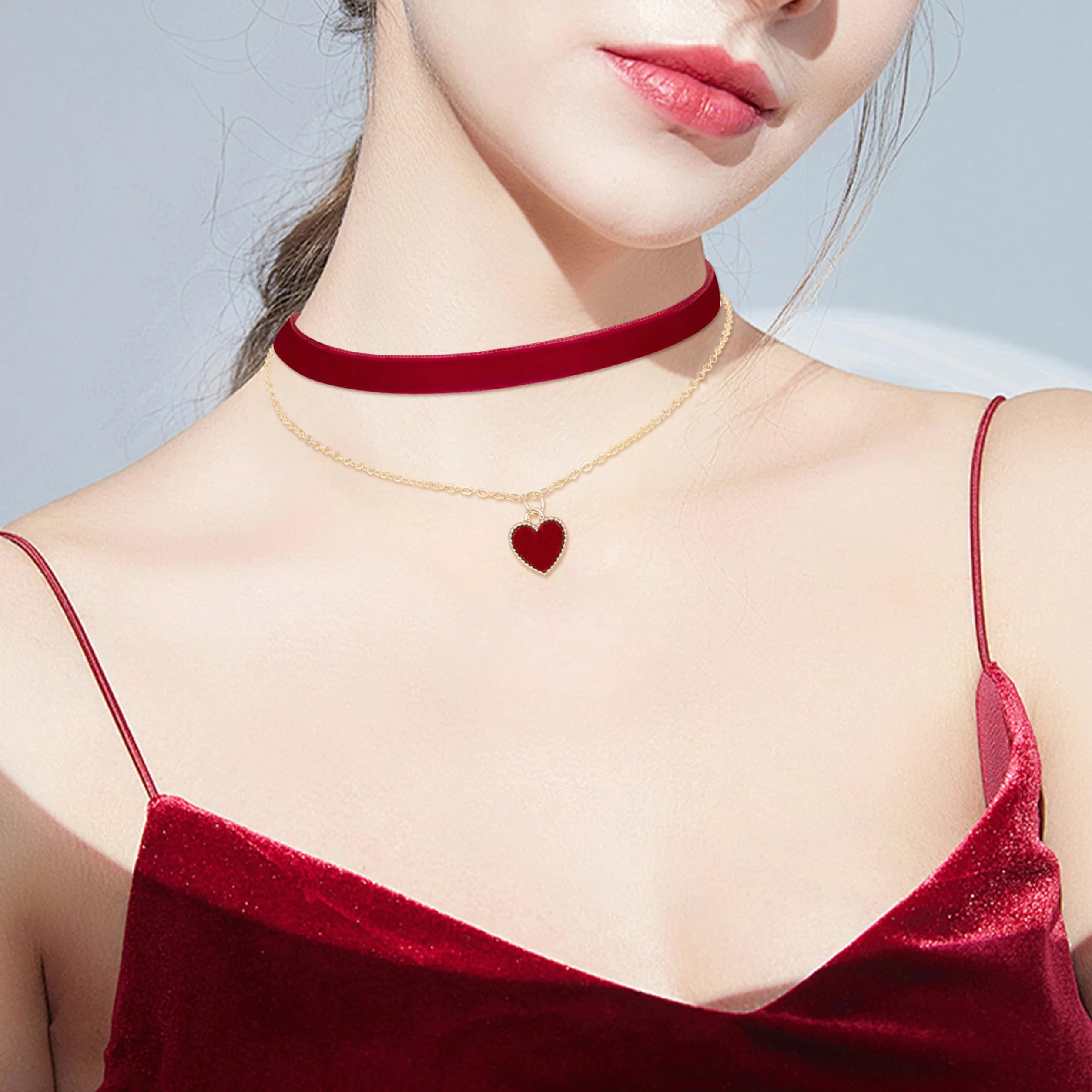 Choker, regulowana obroża damska, biżuteria dla dziewcząt, gotycki naszyjnik choker