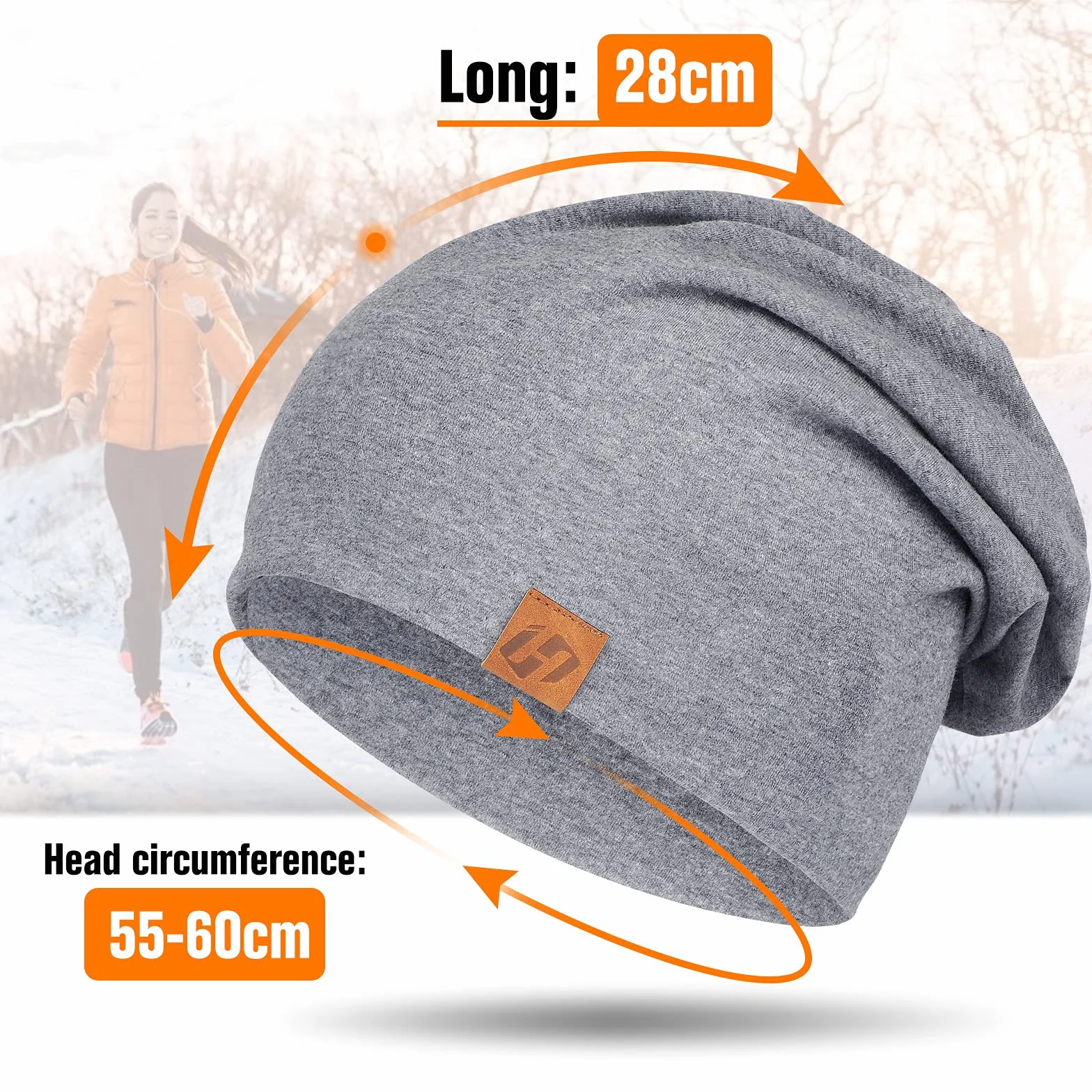 HASAGEI Czapka damska, lekka, miękka, uniseks, elastyczna czapka beanie, na wszystkie pory roku