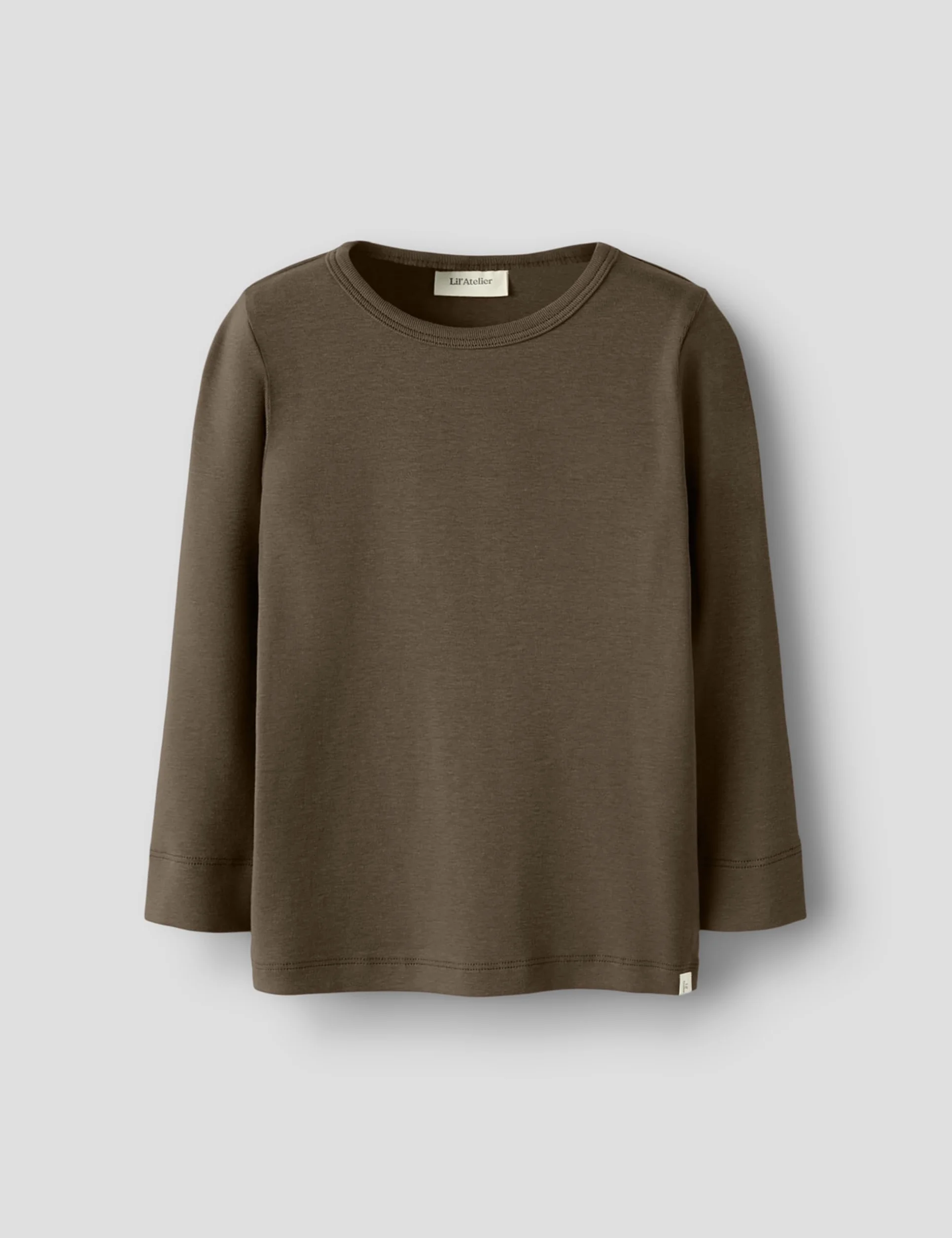 Nmngayo Ls Slim Top Lil Noos, shitake, 122-128
